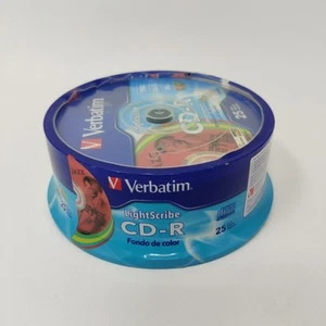 Verbatim Digital Lightscribe CD-R Pack de 25 disques compacts enregistrables NEUF & SCELLÉ - Photo 1/5