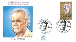 France 1990 FDC Georges Brassens YT 2654 - Picture 1 of 1