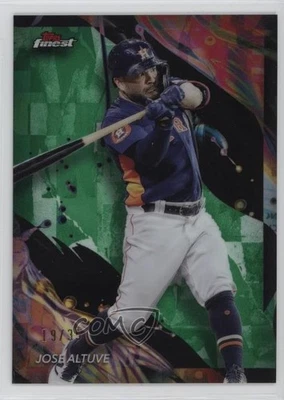 2024 Topps Finest Uncommon Green Refractor /35 Jose Altuve #121 - Image 1 of 2