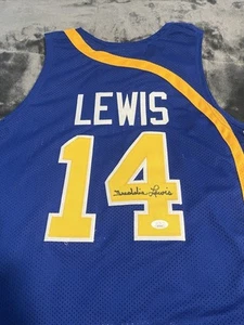 Freddie Lewis Signed ABA (1971-1974)Indiana Style Stat Jersey JSA COA. ABA GREAT - Bild 1 von 11