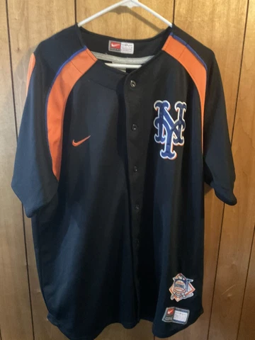 NY METS REYES #7 Baseball GENUINE MERCHANDISE Jersey VTG NIKE TEAM Black Away XL Cover