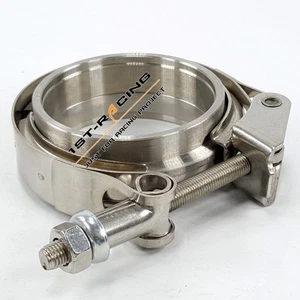 76mm 3" Quick Release V-Band Kit Clamp+Flange Stainless Steel FOR Turbo Downpipe - Picture 1 of 3