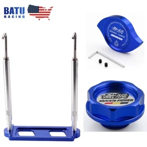 For Honda Acura JDM Blue Oil Filler Cap Radiator Cap Battery Tie Down w/ Hooks - Picture 1 of 10