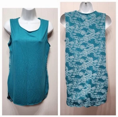 Camiseta sin mangas Tangerine pequeña verde azulado sin mangas entrenamiento atlética verano informal C162 Foto 1 de 4