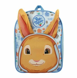 Official Peter Rabbit Blue Kids School Backpack Bag 3D Ears - Picture 1 of 3