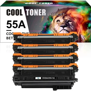 4PK CE255A 55A Toner Cartridge for HP LaserJet Pro P3011 P3015X MFP M525C M525DN - Picture 1 of 12