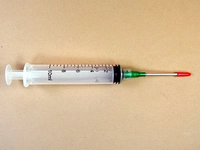 GENERIC 15 Syringes 10ml w 14 Gauge 1.5" Tip w Red Cap Dispense E6000 Adhesives LL14