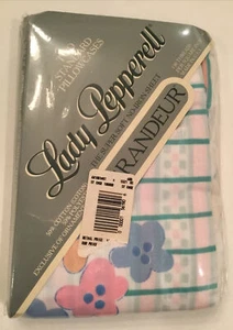 NWT Vintage Lady Pepperell Two Standard Pillowcase Floral 80’s Design Sealed - Picture 1 of 8