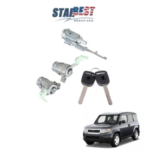 Cilindro del interruptor de encendido + cilindro de la cerradura de la puerta + llave para 2003-2005 Honda Civic - Imagen 1 de 9