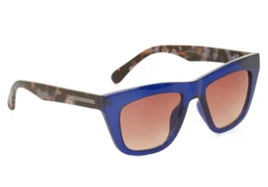 NEW BCBG MAX AZARIA Rectangular Sunglasses B968 BLUE, 52-20-145mm includes case - Picture 1 of 3