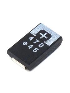 50PCS SMD Tantalum Polymer capacitors 2R5TPE470M9 2.5V 470UF - Picture 1 of 1