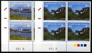 Greenland 1995, NORTH, Tourism, G183-G184 imprint block set MNH, Mi 260-61 +20€ - Picture 1 of 1