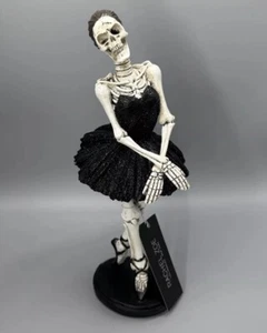 Rachel Zoe Halloween Bailarina Esqueleto Estatuilla 13” Estatua Mesa Decoración NUEVO - Imagen 1 de 12