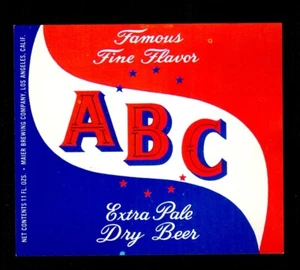 ABC Extra Pale Dry Beer Bottle Label Lot of 4 - Picture 1 of 1