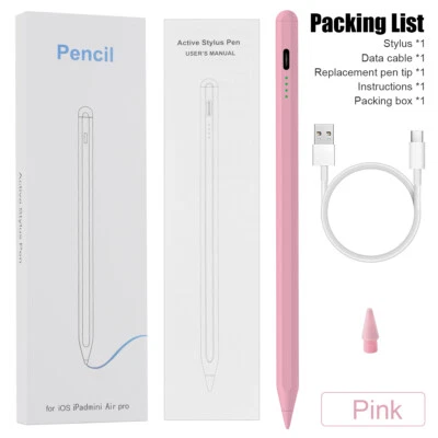 Stylus Pencil For Apple iPad 2018-2024 10/9/8/7/6th Gen Pro 11" &12.9" Air 5/4/3 - Image 1 of 4