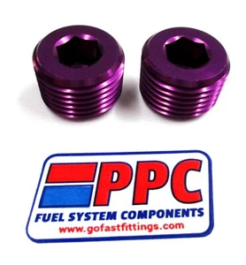Pipe Plugs 1/16" NPT Aluminum w/ allan head Purple anodized Aluminum 2 PER PK - Bild 1 von 2