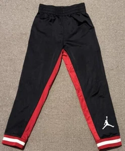 Air Jordan Jogger Pants Youth Medium Black W/ Red White Stripe Nike Logo - Picture 1 of 7
