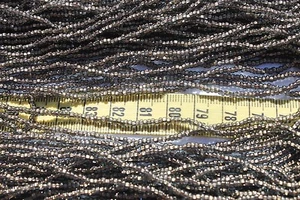 Brass Lined Gray 10/0 Czech Glass Seed Beads /Hank - Picture 1 of 2
