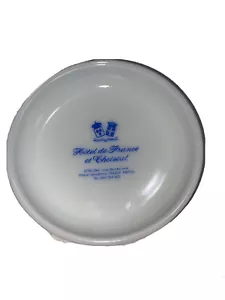 Vintage Hotel De France Et Chiseul Milk Glass Ashtray Rare HTF - Picture 1 of 4