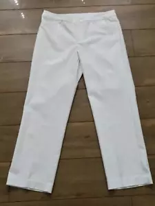 Women's White Pants Slacks Trouser Christopher & Banks Mid Rise NWT 10 Short - Picture 1 of 7