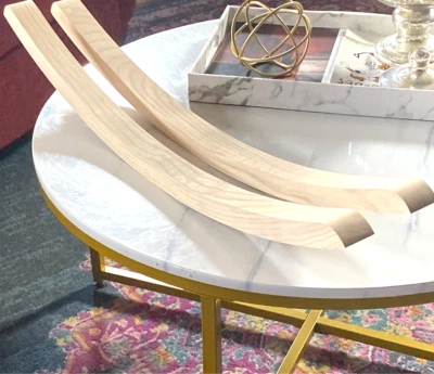 Steam Bent Oak Rocker Runners 1-5/16″high x 34-5/16″high x 34-1/2″long USA made - Image 1 of 4