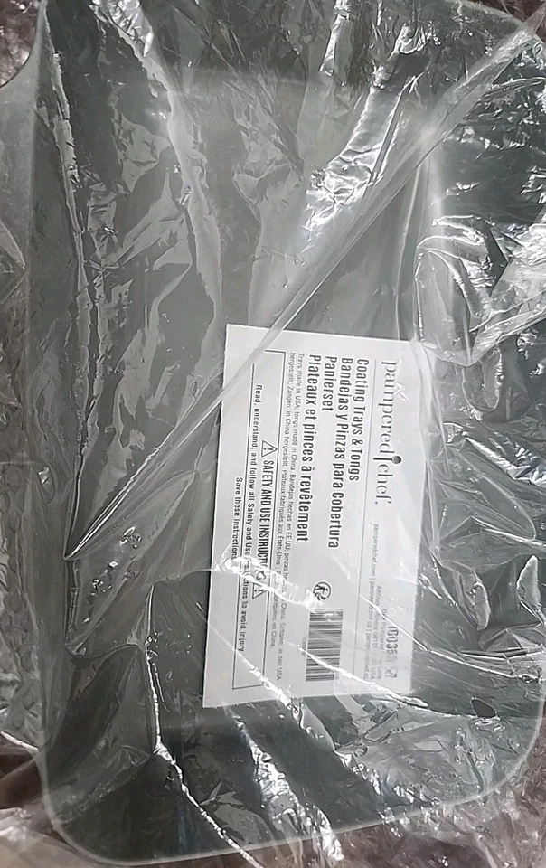 Pampered Chef Trays Breading, Coating Trays Set Of 3 , No Tongs - Image 1 of 1