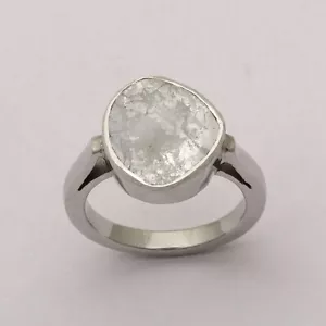 Anillo de diamantes Polki con rodajas de rosa natural de plata esterlina sólida 925 joyería - Imagen 1 de 8