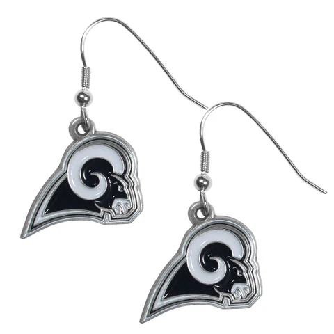 Los Angeles Rams  Dangle Logo Earrings (Zinc) NFL Football Cover
