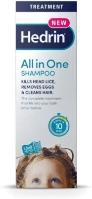Hedrin All in One Shampoo Against Lice and Nits Leaves Hair Clean Fresh 100 ml - Image 1 of 4