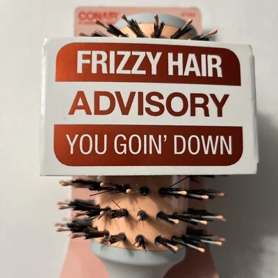 Conair Frizzy Hair Advisory Blow-Dry Hairbrush Smooth Straight Boar Nylon Bristl - Image 1 of 4