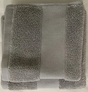 NWT RALPH LAUREN WESCOTT 4 CAPE GRAY COTTON TOWELS $68 - Picture 1 of 2