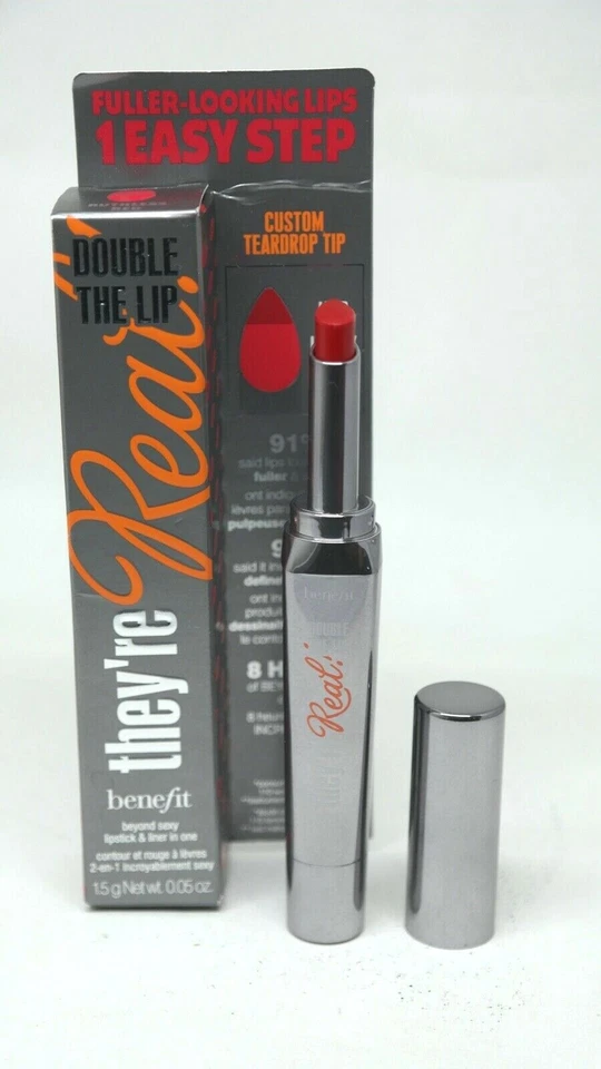 Benefit They're Real Double The Lip Lipstick # Ruthless Red 1.5g