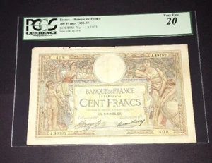PCGS Valuta Classificata Francia 100 Franchi Banque De France 1935 P78c - Foto 1 di 6