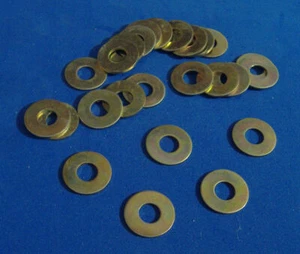 LOT OF 25 USS 1/4" GRADE 8 YELLOW ZINC FLAT WASHERS - Picture 1 of 2