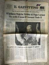 RARO GAZZETTINO OTTOBRE 1978 ELEZIONE PAPA PAOLO GIOVANNI II