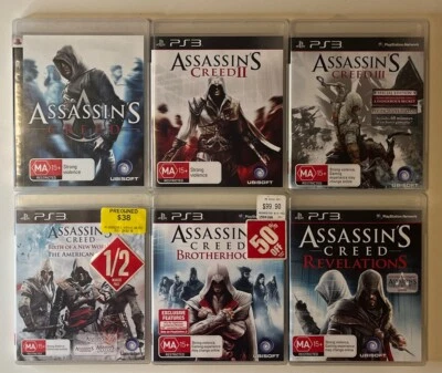 Assassins Creed Bundle 1 2, 3, Brotherhood, Revelations, New World (PS3) R4 - Image 1 of 4