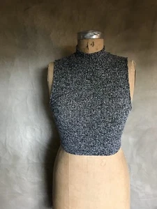 Silence + Noise URBAN OUTFITTERS Salt & Pepper Marled Sleeveless HIGH NECK Top S - Picture 1 of 1