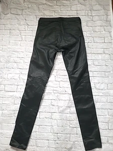 Calvin Klein Sculpted Skinny Weat Look Womens Trousers Brand New W28 L34 Black - Picture 1 of 15