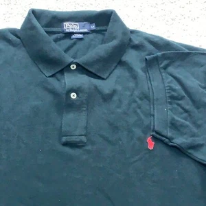 Polo Ralph Lauren Men's Polo Shirt LT Black Embroidered Short Sleeve Golf VTG - Picture 1 of 9
