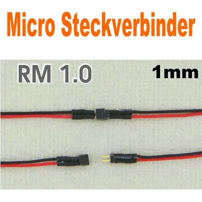 5/10 Stk Micro Steckverbinder RM 1.0 2-3-5-6 polig mit Kabel Stecker + Buchse je - Bild 1 von 3