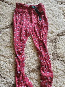 Vineyard Vines Pajama Pants Kid Size 6-7 Red Christmas Whales gingerbread men - Picture 1 of 3