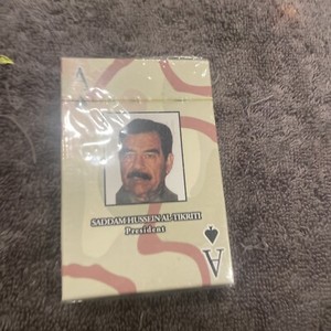 2003 Saddam Hussein Iraq Most Wanted NOS Playing Cards USA Intelligence Agency