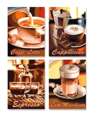 Malen nach Zahlen Schipper KAFFEEPAUSE Kaffee Quattro Kaffeebohnen Cafe Crema et - Bild 1 von 3