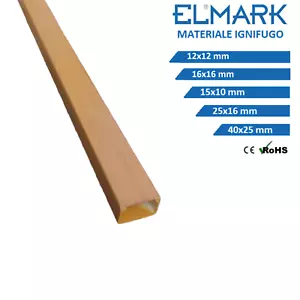 2m Canalina per cavi elettrici 12x12 16x16 15x10 25x16 40x25 legno noce - Foto 1 di 2