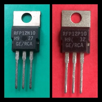 RFP12N10 RFP12P10 GE RCA N  P Channel MOSFET Transistor 12A 100V TO-220 RFP NOS - Image 1 of 4