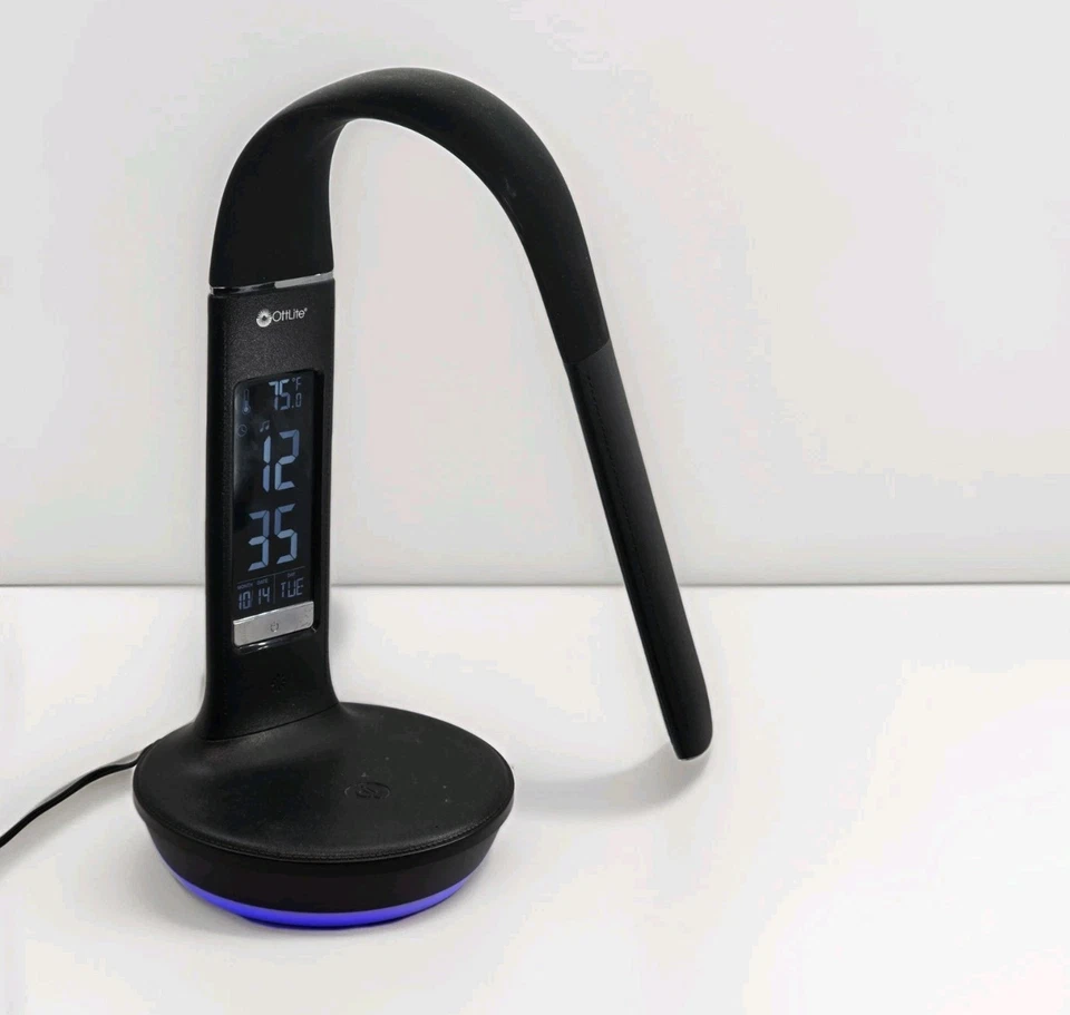 Ottlite Model B1FSB LED Date Time Temp Flexible Charging Station Desk Lamp - Image 1 of 4
