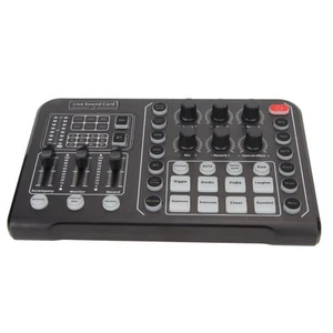 Live Sound Card Support BT 48V Large Diaphragm Noise Cancelling Sound Mixer Hot - Afbeelding 1 van 24