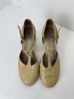 LaDuca Tan 3” Character Heel T Strap ‘Teresa’ Size 36.5 Hard Sole Rubber Bottom