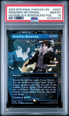 2025 MTG Final Fantasy FFVIII Memories Returning Borderless Foil PSA 10 GEM MINT - Image 1 of 2