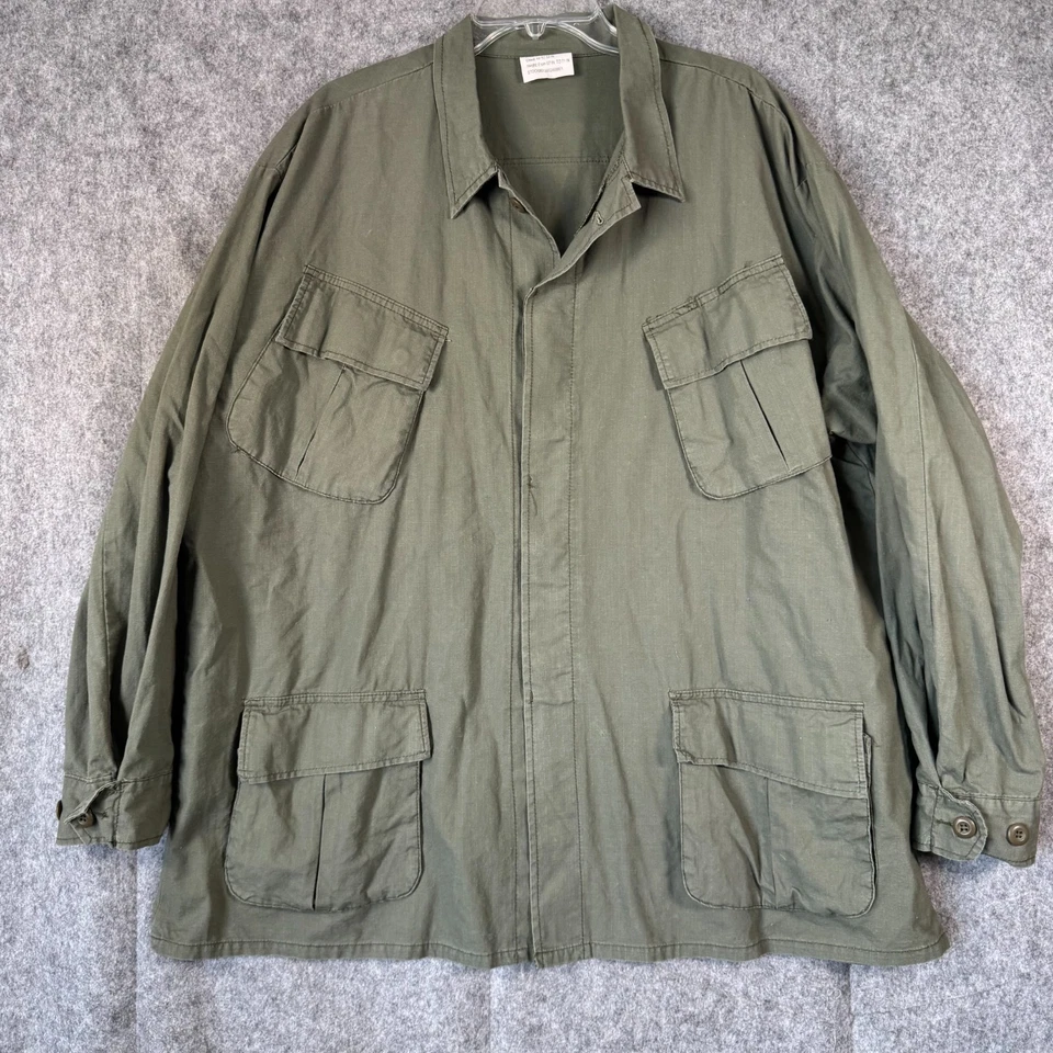 CHAQUETA MILITAR DE COLECCIÓN Rothco BDU Camisa Ripstop Top Para Hombres 2XL Reg Vietnam Field Foto 1 de 4